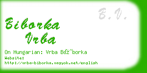 biborka vrba business card